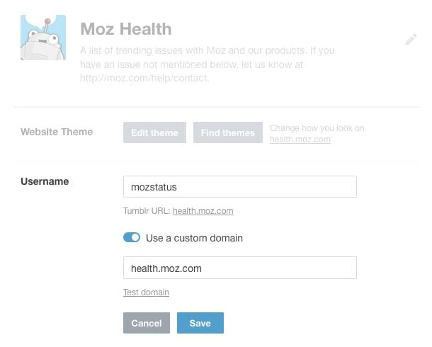 Redirecting your Tumblr to a URL on your site