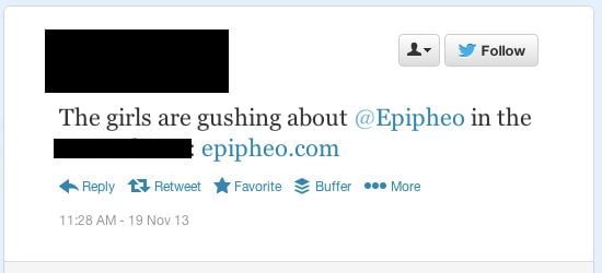 The girls are gushing... tweet