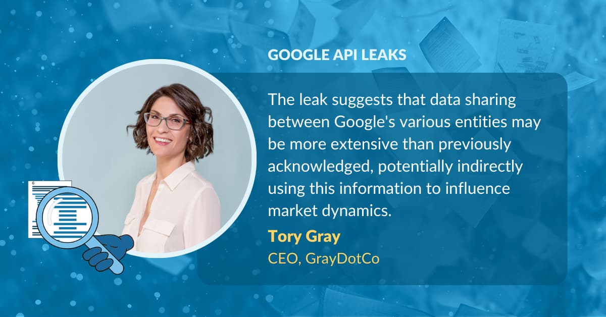 Tory Gray Google API leaks quote