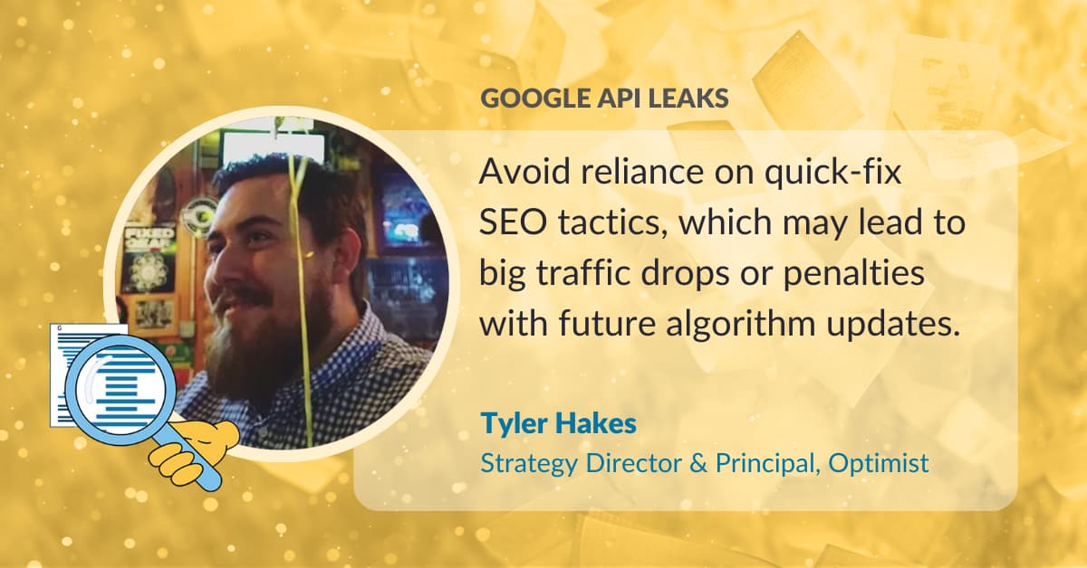 Tyler Hakes Google API leaks quote