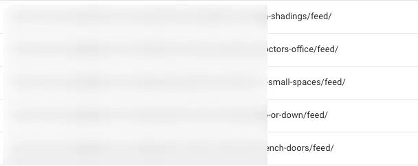 Feed URL examples in Crawled - currently not indexed report