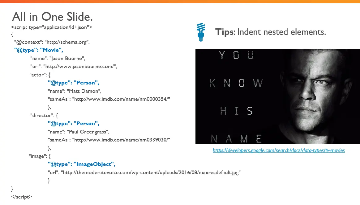 movie schema example (Jason Bourne)