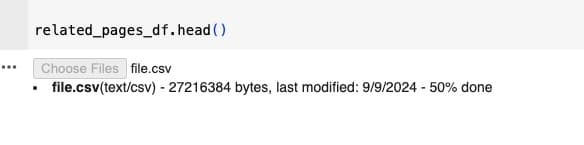 Screenshot showing the Google Colab script at 50% done.