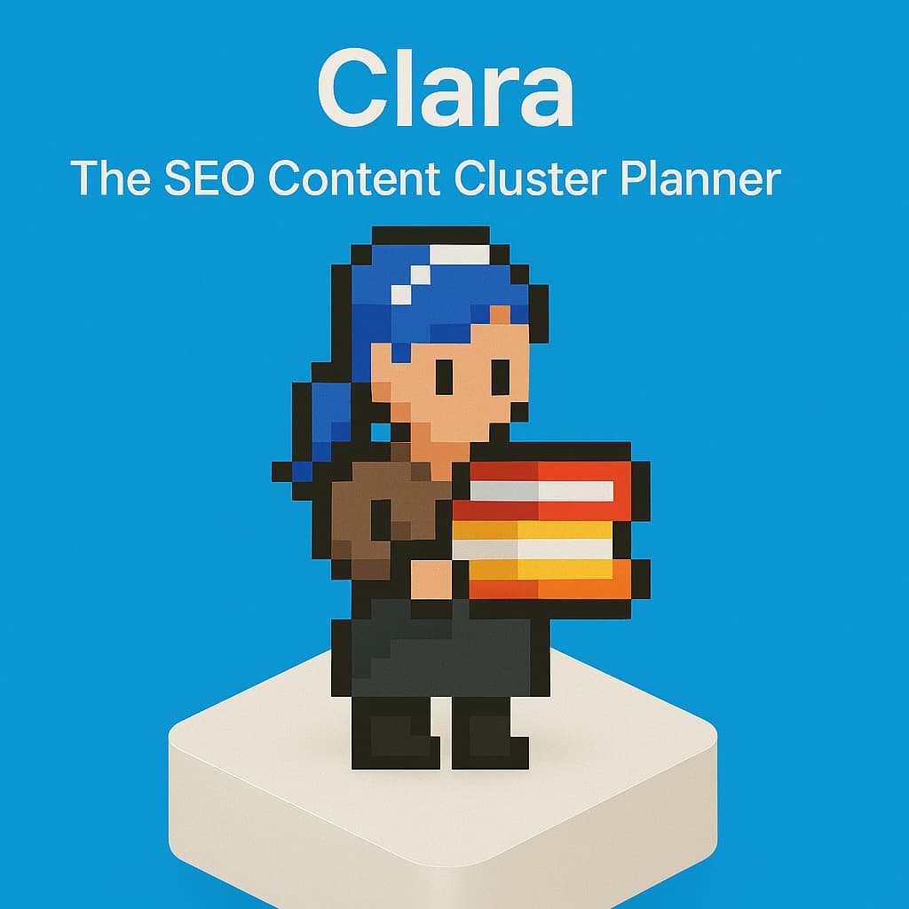8-bit character version of Clara personified.