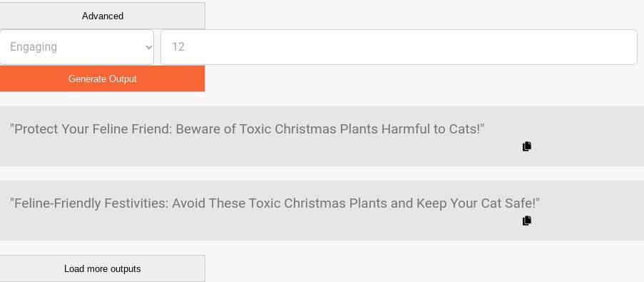 AI-generated headings