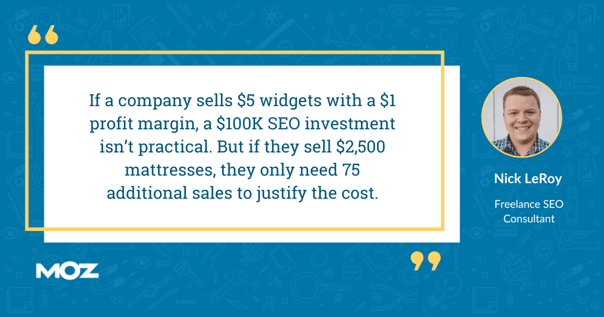 Nick LeRoy quote on finding high-value clients