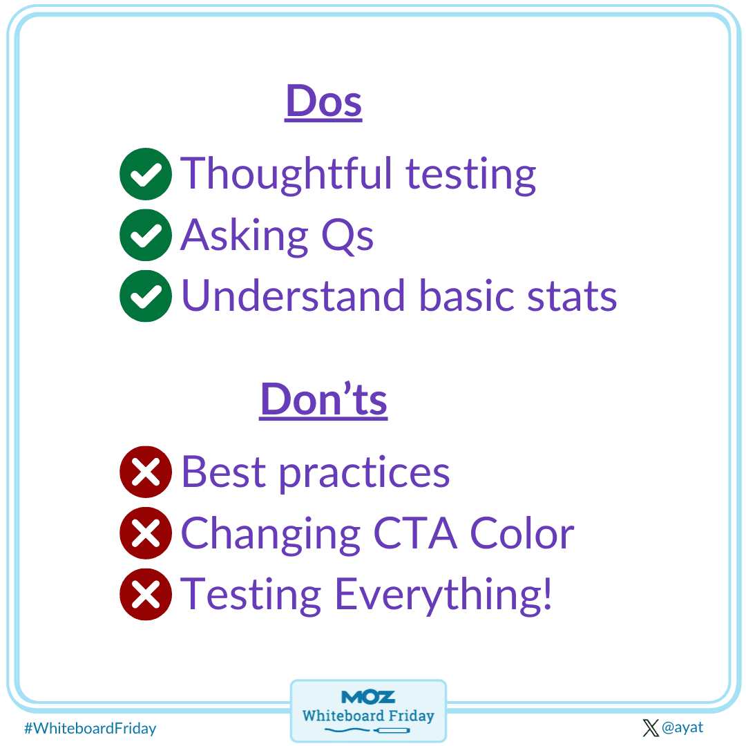 Dos and Don'ts of Conversion Rate Optimization