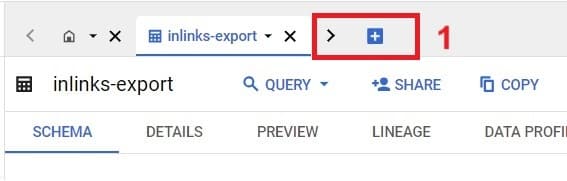 The button that lets you open a new tab to use your SQL code.