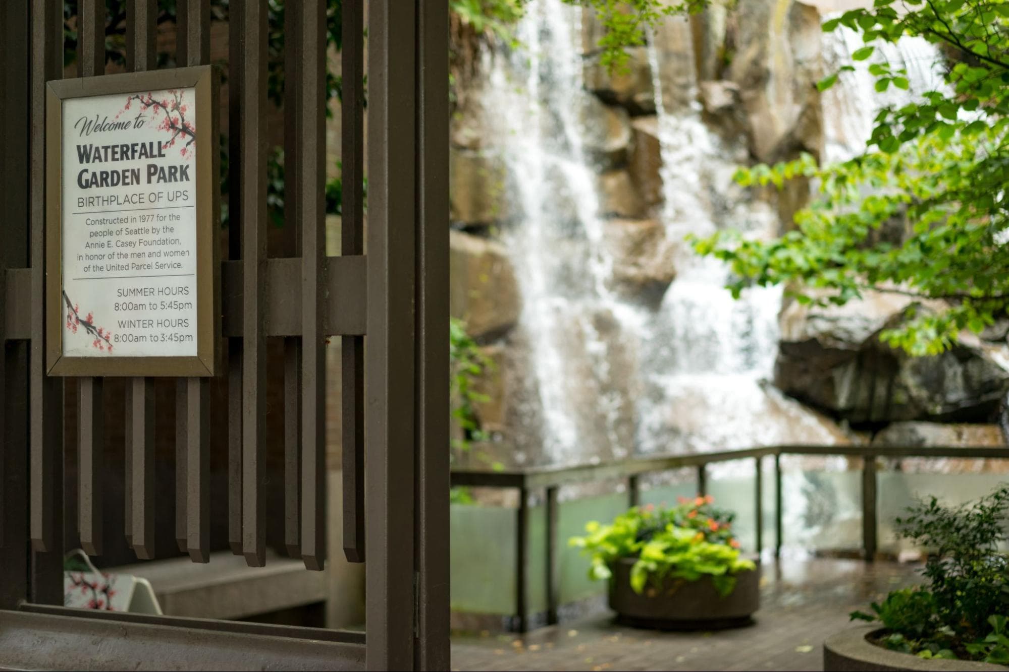 Waterfall garden park