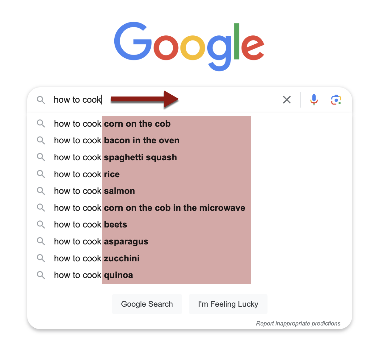Google Autocomplete questions