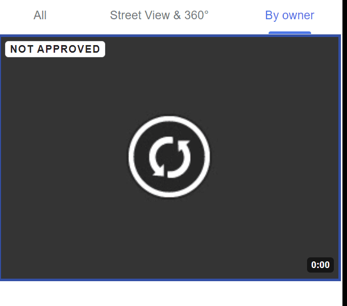 Screenshot showing an error message from Google
