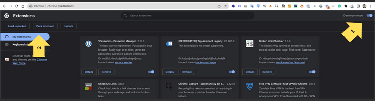 How to enable developer mode in Chrome
