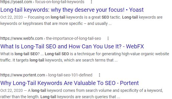 Google SERP for long tail SEO -site:a-moz.groupbuyseo.org