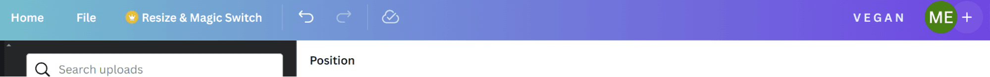 Screenshot showing where to name your file in Canva