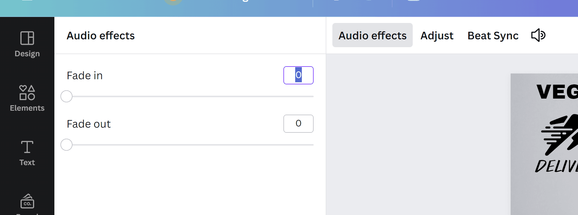 How to add audio effects to the audio on your video in Canva