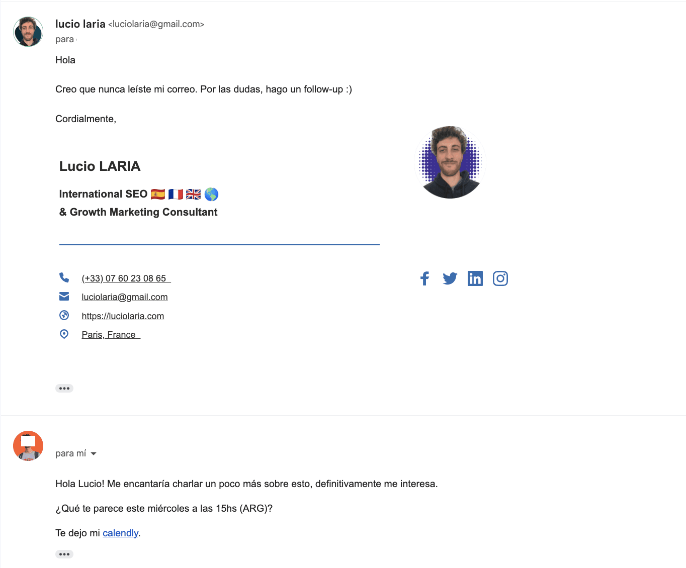 SEO email outreach example