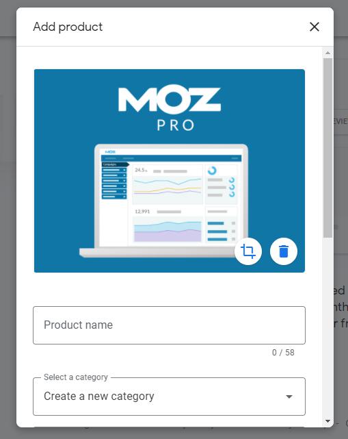 Adding a photo for your product.