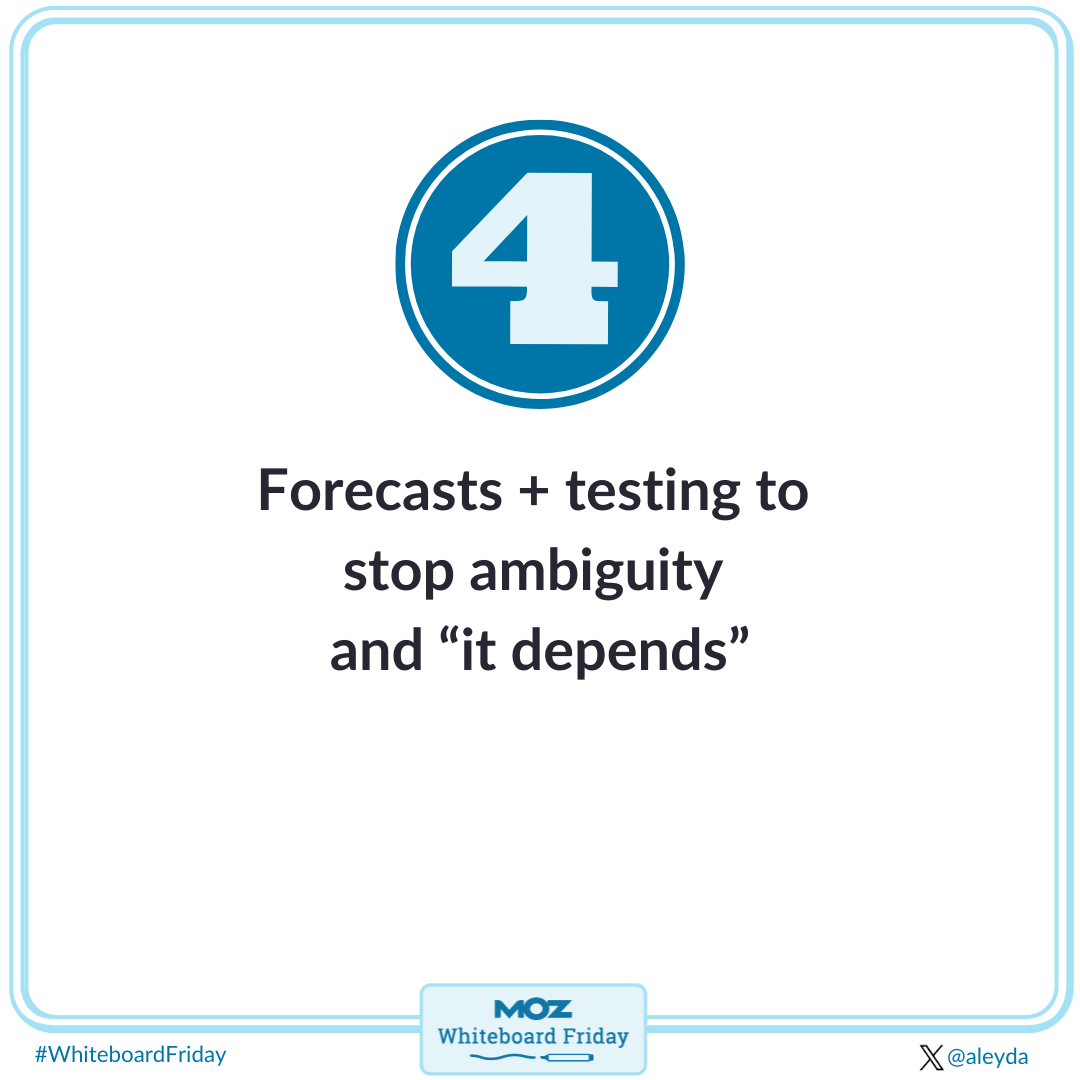Forecast and test to stop ambiguity