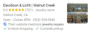 Davidson & Licht business listing with website justification.