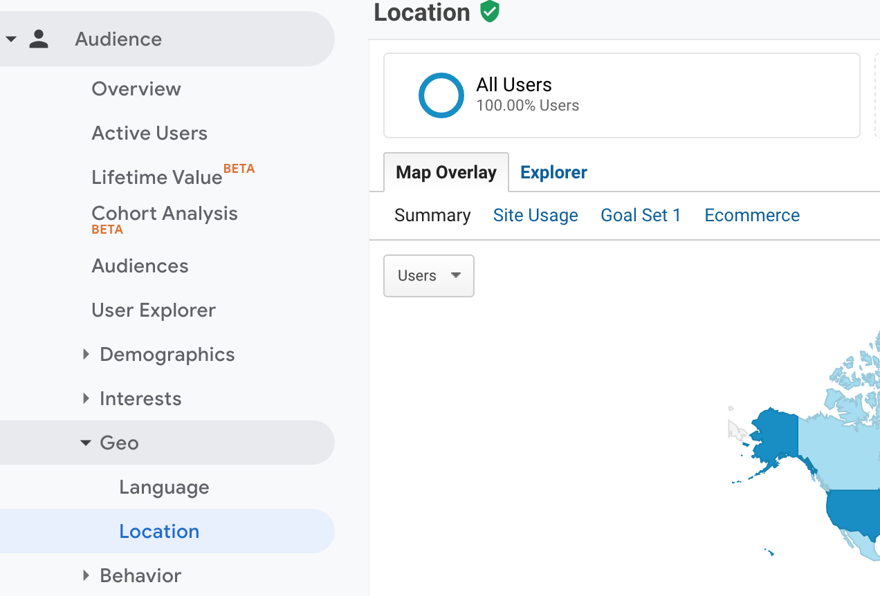 Finding an audience's geo-location.