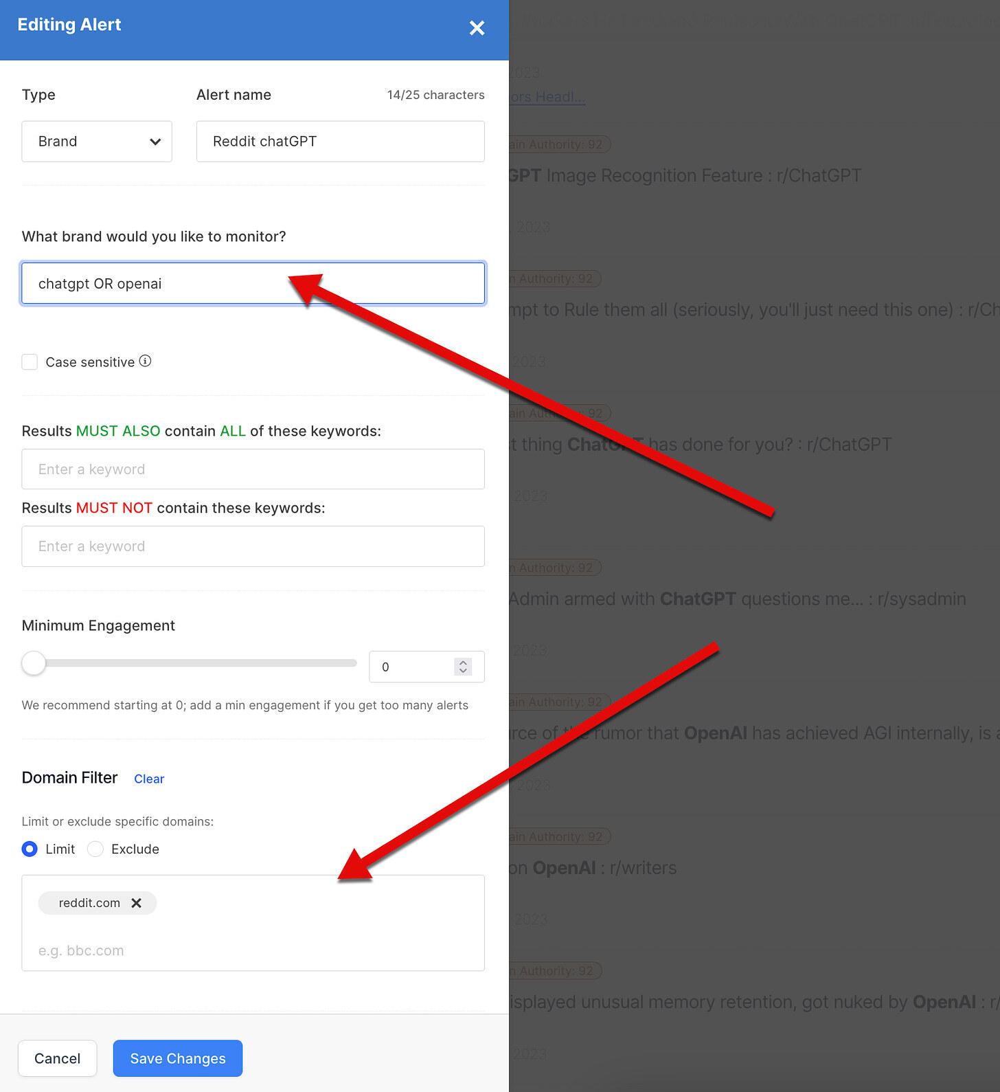 Use Buzzsumo to monitor questions on Reddit