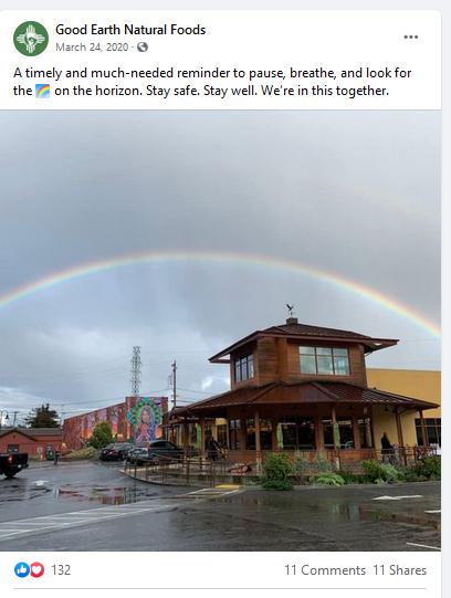 Good Earth Natural Foods Facebook post.