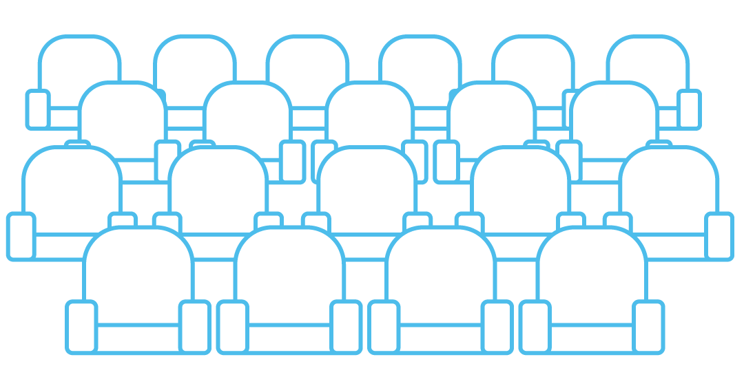 Illustration of audience seats.