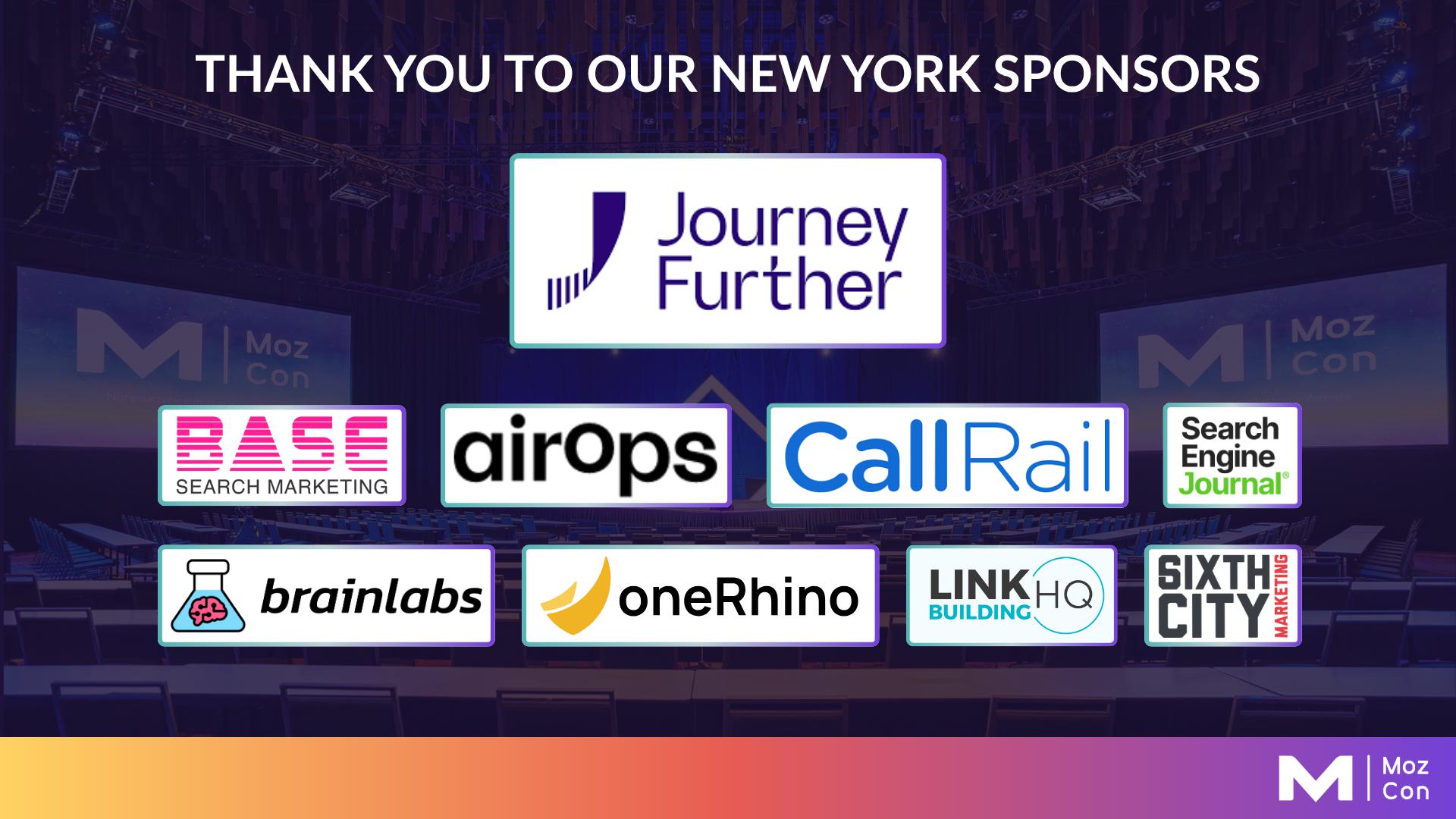 Moz Con 2025 Sponsors New York headline sponsor oct 2025