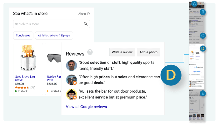 Section D of Google Business Profile