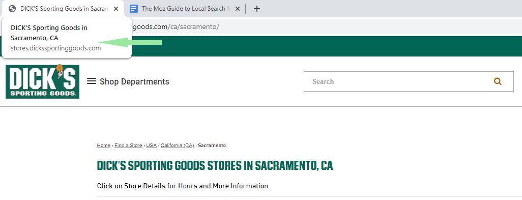 Local title tag example.