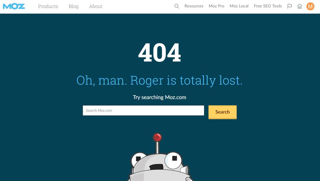 Moz 404 page.