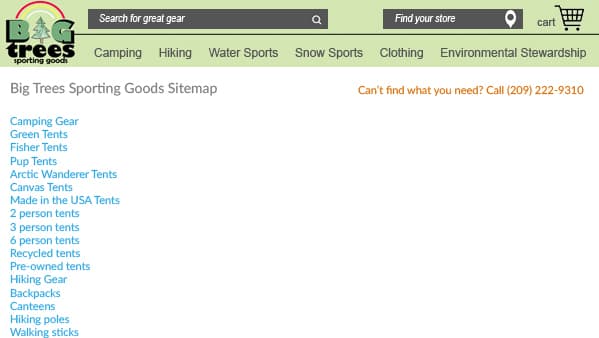 Sitemap example.