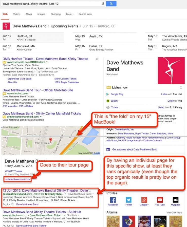 dave matthews serp