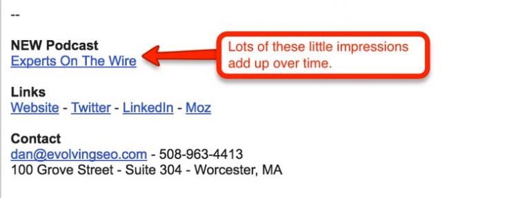 Email signature.