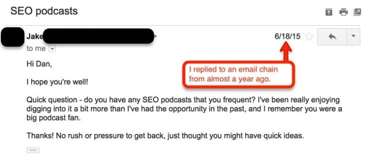 Email chain.