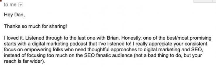 Email reply.