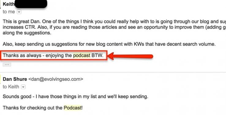 Email comment.